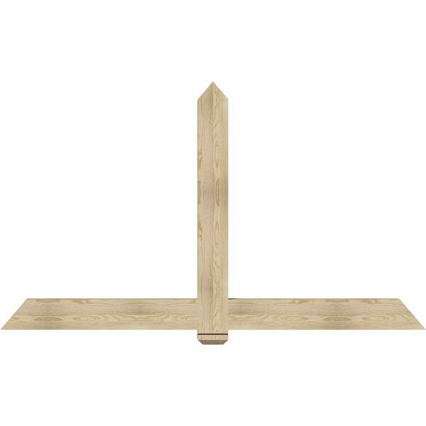 Ekena Millwork Eugene Rough Sawn Timber Gable Bracket, Douglas Fir, 84"W x 49"H x 4"D x 6"F, 14/12 Pitch GBW084X49X0406EUG00RDF - main